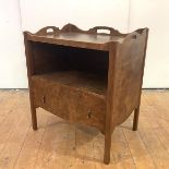 A burr walnut tray top commode by Whytock & Reid of Edinburgh, first half of the 20th century,