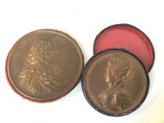 A French bronze commemorative medal commemorating Louis XIV and the capture of Tournai and Courtrai,