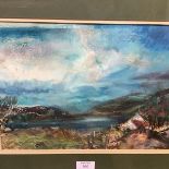 •Hamish Lawrie (Scottish, 1919-1987), A Highland Loch, signed lower right, mixed media, framed. 25cm