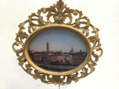 Grand Tour School, 19th Century, A View of the Palazzo della Borsa, Florence, seen from across the