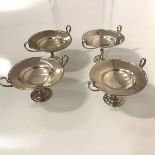 A set of four Edwardian small silver tazza, Holland, Aldwinckle & Slater, London 1905 and 1906, each