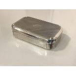 A George III silver snuff box, London 1811 (maker's mark indistinct), of rectangular form, with