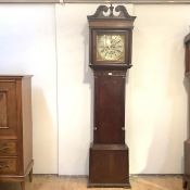 A George III mahogany longcase clock, indistinctly signed ".......Aleton", the 14 in. brass dial