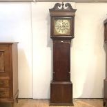 A George III mahogany longcase clock, indistinctly signed ".......Aleton", the 14 in. brass dial