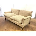 A Whytock & Reid of Edinburgh two seater sofa, the integral back cushions, arms and seat upholstered