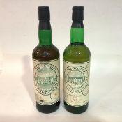 SMWS - two bottles: Falkirk SMWS, 25.6, cask strength malt whisky, distilled in 1985 and bottled