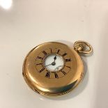 A late Victorian 18ct gold half-hunter pocket watch, the case hallmarked for London 1900, the