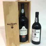 A magnum of Graham's Late Bottled Vintage Port 1991, cased, 150ml; together with a bottle of Warre's