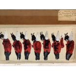 English School, mid-20th Century, Household Cavalry, watercolour, gouache and pencil on paper