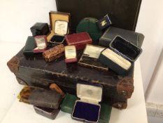 A collection of mainly vintage jewellery boxes including those from J. Hardie & Co., Edinburgh,