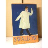 A Swallow Raincoats advertising poster (54cm x 34cm)