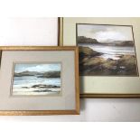 Ethel Walker, Harbour within Valley, gouache, signed bottom right (19cm x 21cm) and another (2)