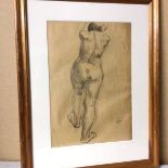 Modern School, Female Nude, chalk on paper (35cm x 24cm)