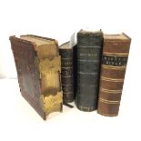 A collection of bibles including Brown's Bible, Bible published by William Collins Sons & Co. 1868