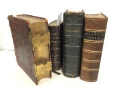 A collection of bibles including Brown's Bible, Bible published by William Collins Sons & Co. 1868