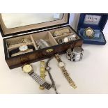 A collection of gentleman's and lady's watches, including one marked 'Rolex', Gruen, Rotary etc. (