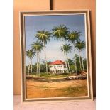 Gooding, Tusi Tala, Teller of Tales, House of Robert Louis Stevenson, Western Samoa, oil, signed