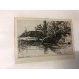 S. Haden, Somme (?), engraving, dated bottom left September 1866, signed in pencil bottom right (