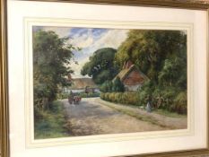 George Pretty (British), A Street in Didsbury Near Manchester, watercolour, signed bottom left (33cm