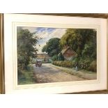 George Pretty (British), A Street in Didsbury Near Manchester, watercolour, signed bottom left (33cm