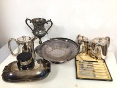 A collection of Epns including a presentation trophy for P.Vlandy, for East of Scotland Weight