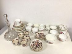 A mixed lot of china including five Masons demi tasse and ten saucers, Royal Crown Derby posies