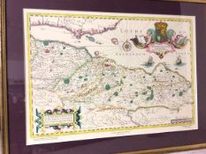 A reproduction Mercator map of Edinburgh and Surrounding Area (39cm x 56cm)