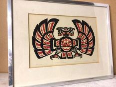 Clarence Mills,Canadian School, Thunderbird, limited edition print, 58/200, signed bottom right,