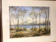 B. Black, Loch Rannoch and Schiehallion, watercolour, signed and dated '85 bottom right (27cm x