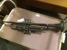 A John Grey & Sons trumpet, marked Foreign (57cm)