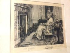 After Walter Dendy Sadler, Long Long Ago, engraved by James Dobie, etching, signed by Sadler