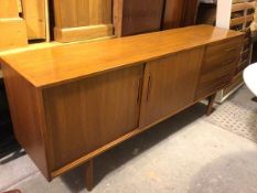 A mid century Troeds model Trento designed by Nils Jonsson, Swedish teak side cabinet, with two