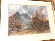 William S. Glove, Rock in Valley in Autumn, watercolour, signed bottom right (40cm x 57cm)