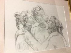 Lady Lucinda L. Mackay, The Three Graces, crayon, signed and dated 130309 bottom right