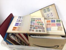 Stamp interest: a collection of UK and International stamps in multiple albums and loose