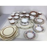 A mixed lot of china including Paragon Country Lane saucers, side plates, milk jug and sugar bowl,