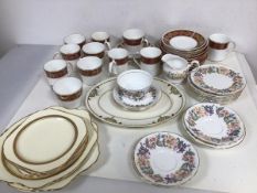 A mixed lot of china including Paragon Country Lane saucers, side plates, milk jug and sugar bowl,