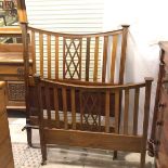 An Edwardian Heal & Son Makers of Bedsteads and Bedding, London W, mahogany inlaid centre splat