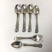 A set of four Victorian Edinburgh silver teaspoons, makers mark TC, and a Victorian Glasgow silver
