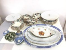 A mixed lot of china including a 1930s/40s Royal Cauldon Victoria pattern soup bowls, bowls and