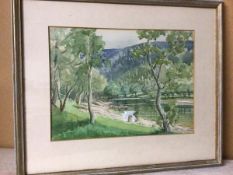 Irene M. Wood, Loch Lubnaig, Callander, watercolour, signed bottom left (25cm x 34cm)