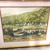 John Bathgate, Loch Ranza, watercolour, signed and dated 1991 (48cm x 60cm)