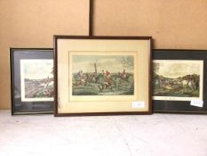 An early 20thc print, Hunting Qualifications, Slap at the Brook, drawn and engraved by H Alken (20cm