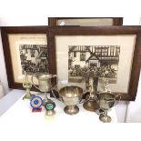 Golf interest: a collection of trophies and awards including The Edinburgh Draper's Athletic