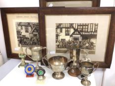 Golf interest: a collection of trophies and awards including The Edinburgh Draper's Athletic