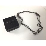 A Stephen Webster Thorn Collection women's blackened silver long sautoir necklace composed of