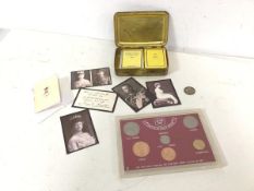 A reproduction 1914 WWI Queen Mary Christmas tin complete with reproduction contents, including