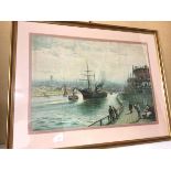 A vintage print, after RF McIntyre, View from the Clyde (49cm x 70cm0