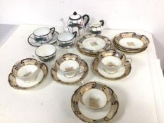 A mixed lot of china including four Hammersley teacups, one marked Jenners to base, eight saucers