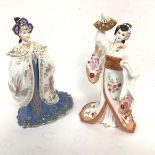 A Coalport china figure, Madame Butterfly n.2187/12,500, decorated with polychrome enamels and a